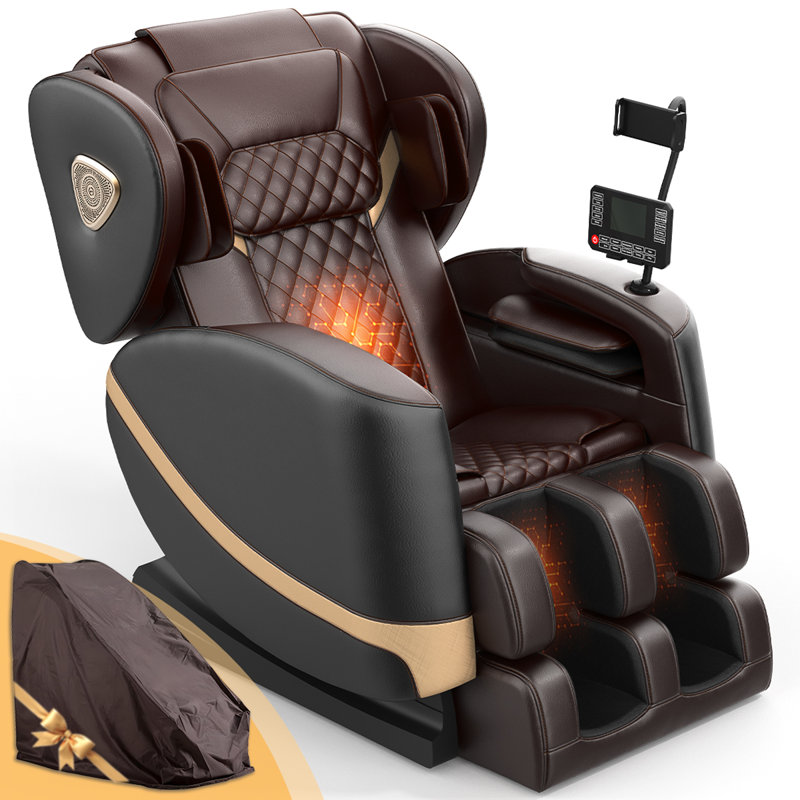 Massage Chair Full Body, Zero Gravity Massage Chair with 10 Fix Rollers, Heating, Foot Massage, Auto Modes, Bluetooth Speaker, Touch Screen Controller