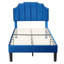 Lit simple avec tête de lit capitonnée réglable, lit plateforme, sommier à ressorts, aucun sommier requis-1819051357-1819051354