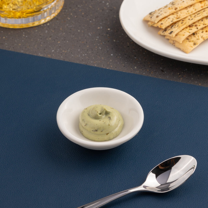 MINIATURE Premium Porcelain Deep Round Plate, 3.7"
