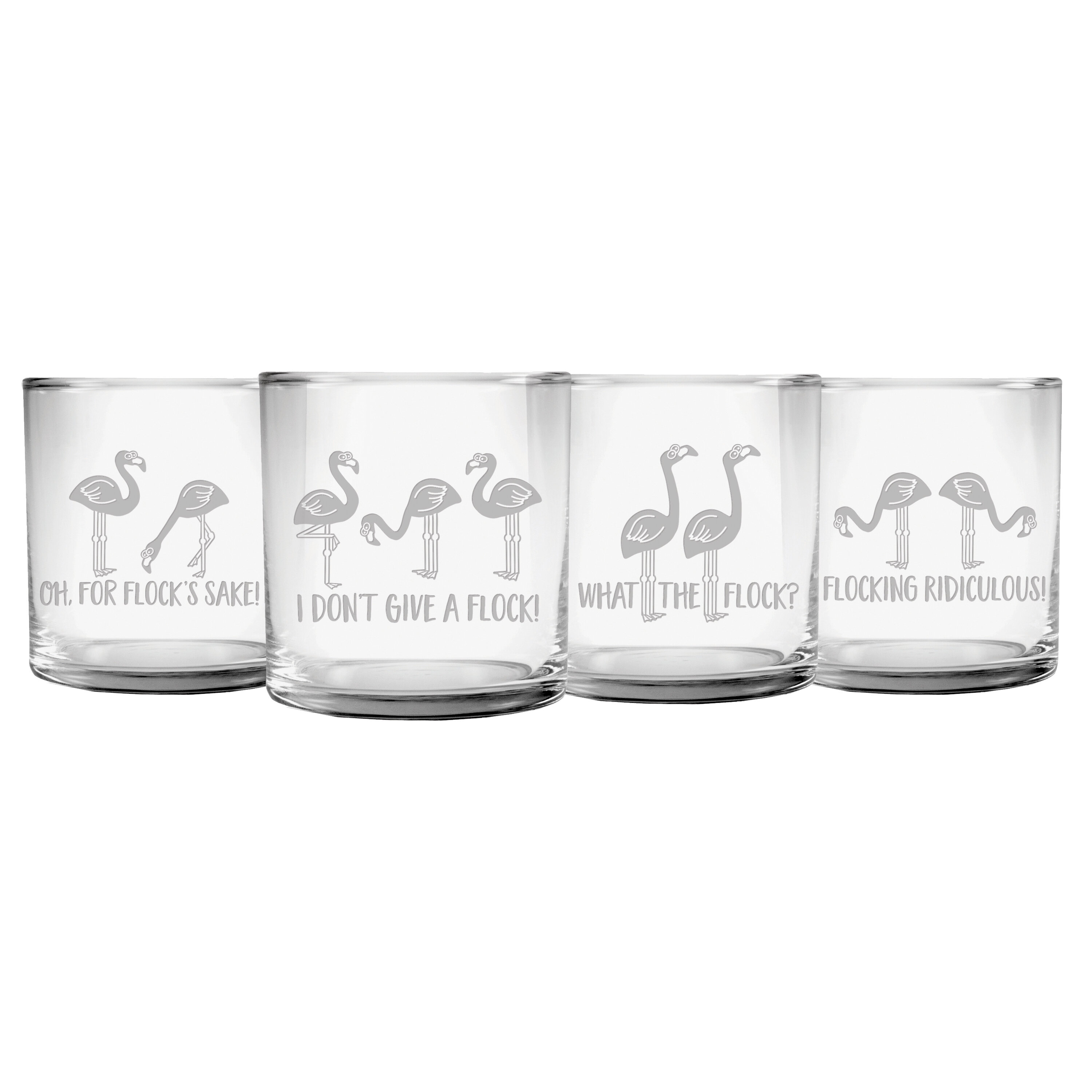 Libby Snowman 12oz Clear Glass Drinking Glasses - Set of 4