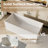 RetroEdge 63"×28" Freestanding Square Solid Surface Stone Bathtub,  15.2" Deep Soaking Tub with Overflow, Pop-up Drain And Anti-slip Base