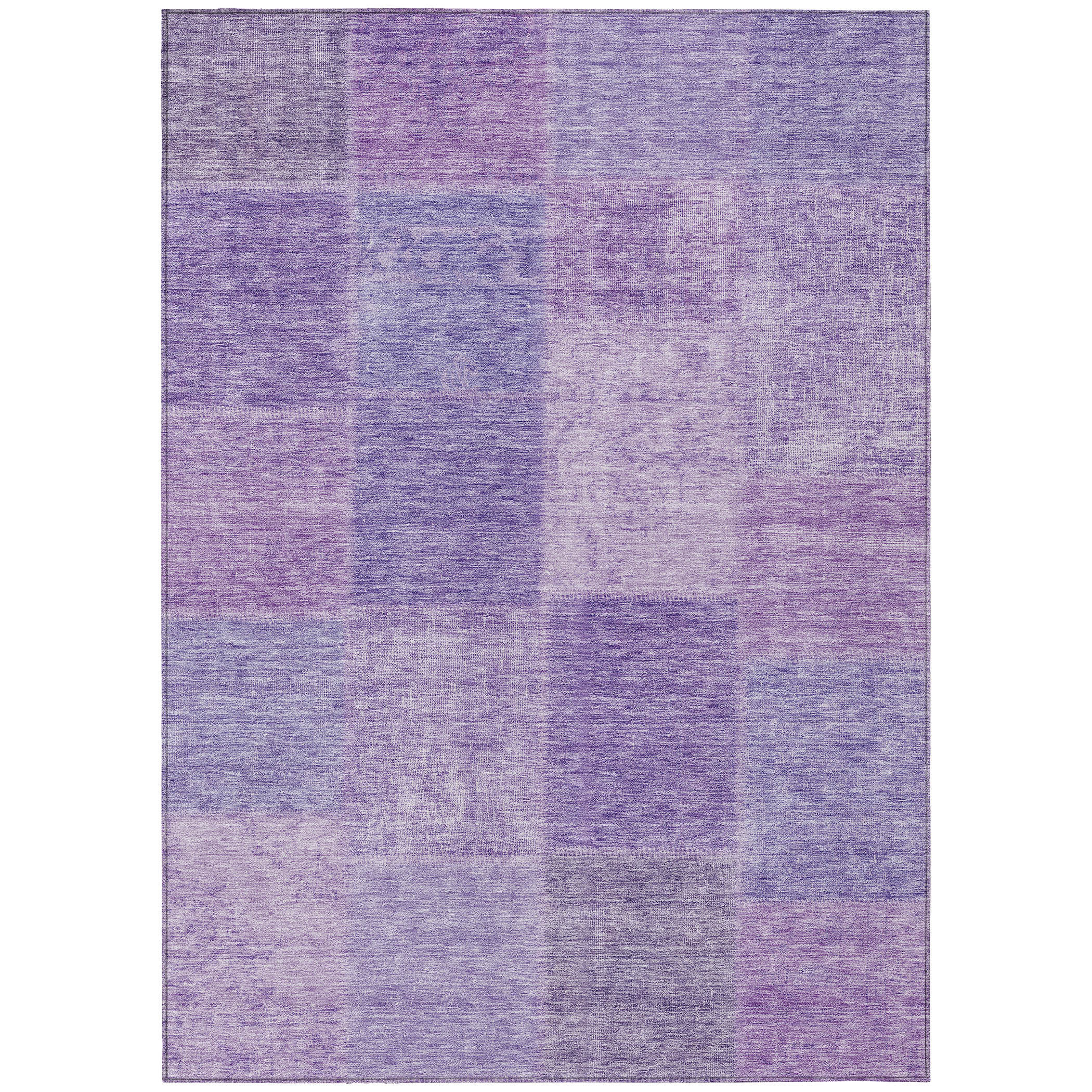 HomeRoots 10' X 14' Lavender Purple And Lilac Patchwork Washable Indoor ...
