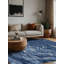 Tapis bleu lavable à la machine-1745520386
