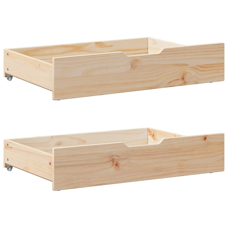 Daybed With Drawers Without Mattress Solid Wood, 181 x 193.5 cm