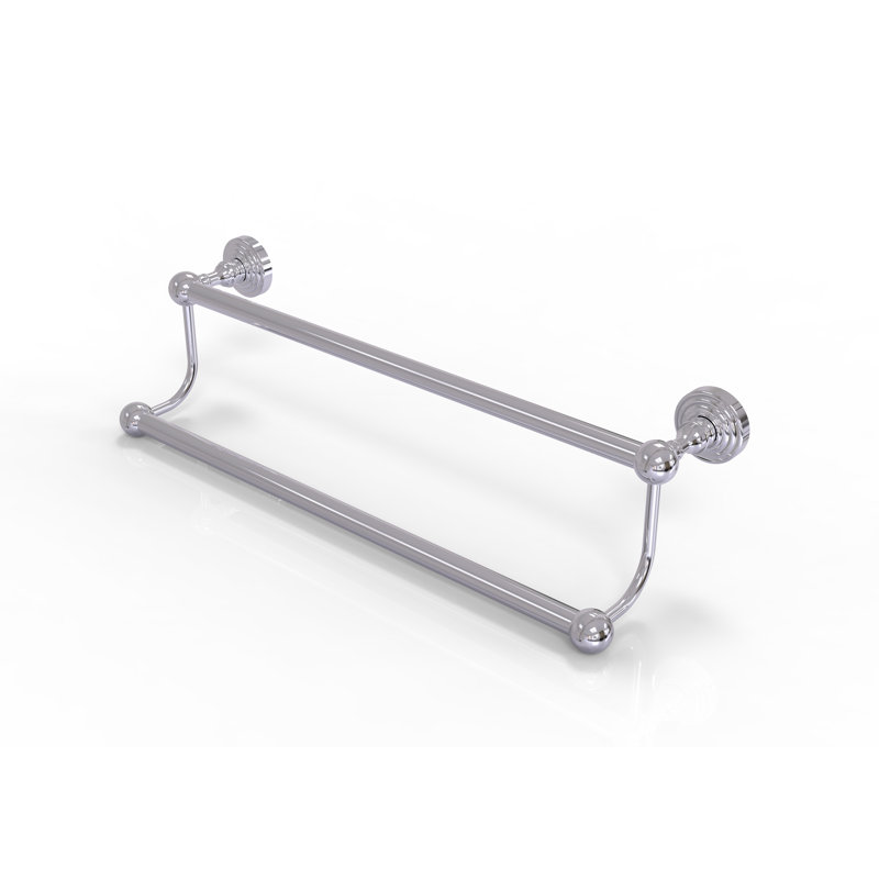Porte-serviettes mural double Beresford, Chrome poli, H 5 po x l 18 po x P 7 po