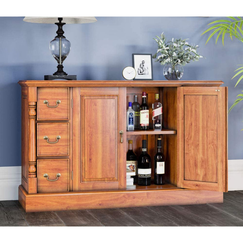 Cherity 125cm Solid Wood Sideboard