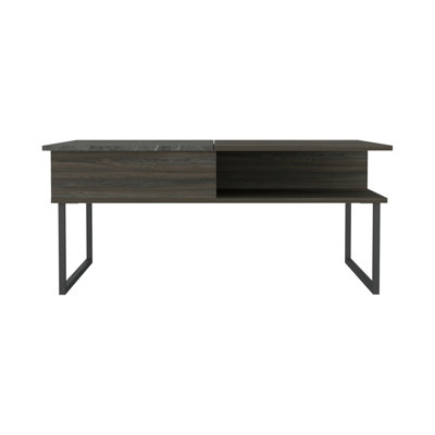 Atlanta Lift Top Coffee Table, One Shelf, Carbon Espresso / Onyx