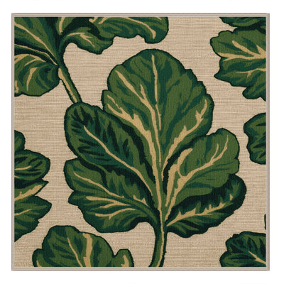 Washable Malabar Spinach Vegetables Area Rug