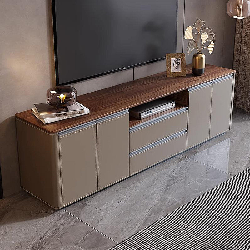 Meuble de rangement de meuble télé moderne et luxueux, H 23,62 po x L 94,49 po x l 13,78 po, Kaki