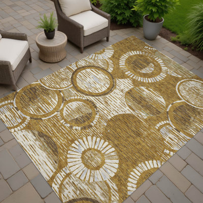 Tapis géométrique intérieur / extérieur lavable à la machine Chantille ACN2633