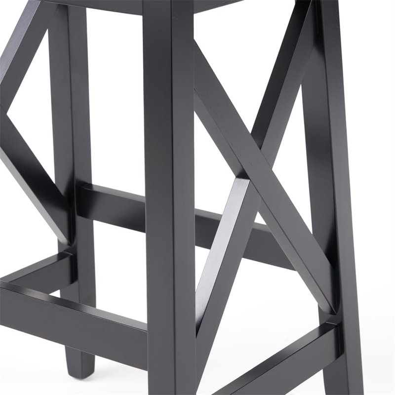 Ensemble de 2 tabourets de bar, tabourets de bar à hauteur de comptoir en bois, modernes et rembourrés, convenant à la cuisine