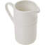 Deux petits pot à crème en verre au design ondulé élégant, pouvant contenir 6 oz chacun, sont parfaits pour servir du café, du lait et du thé.