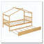 Lit en bois avec lit gigogne simple-370702193
