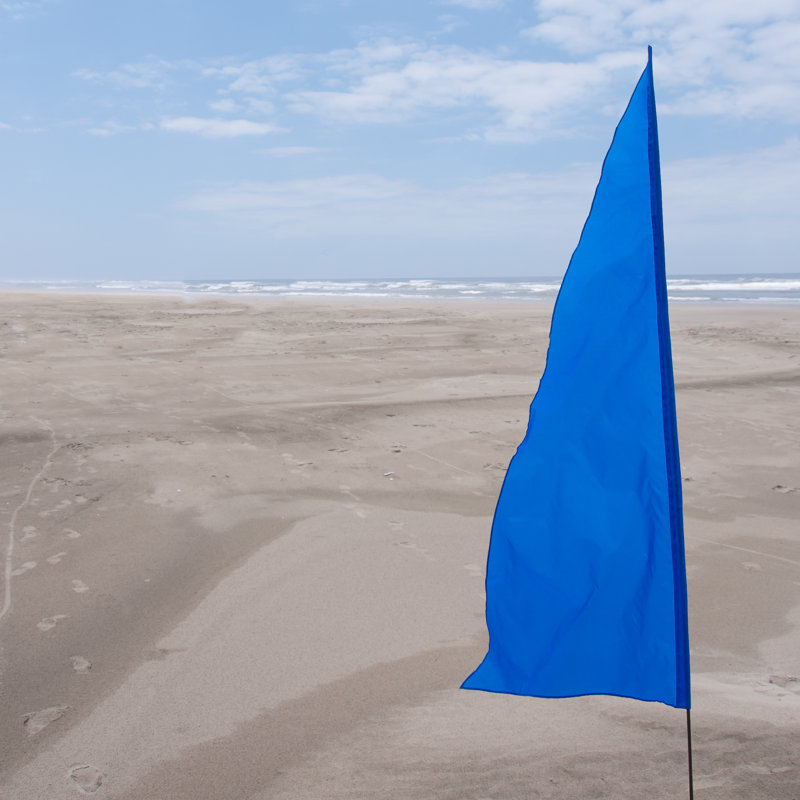 Bannière sur le pouce, Bleu