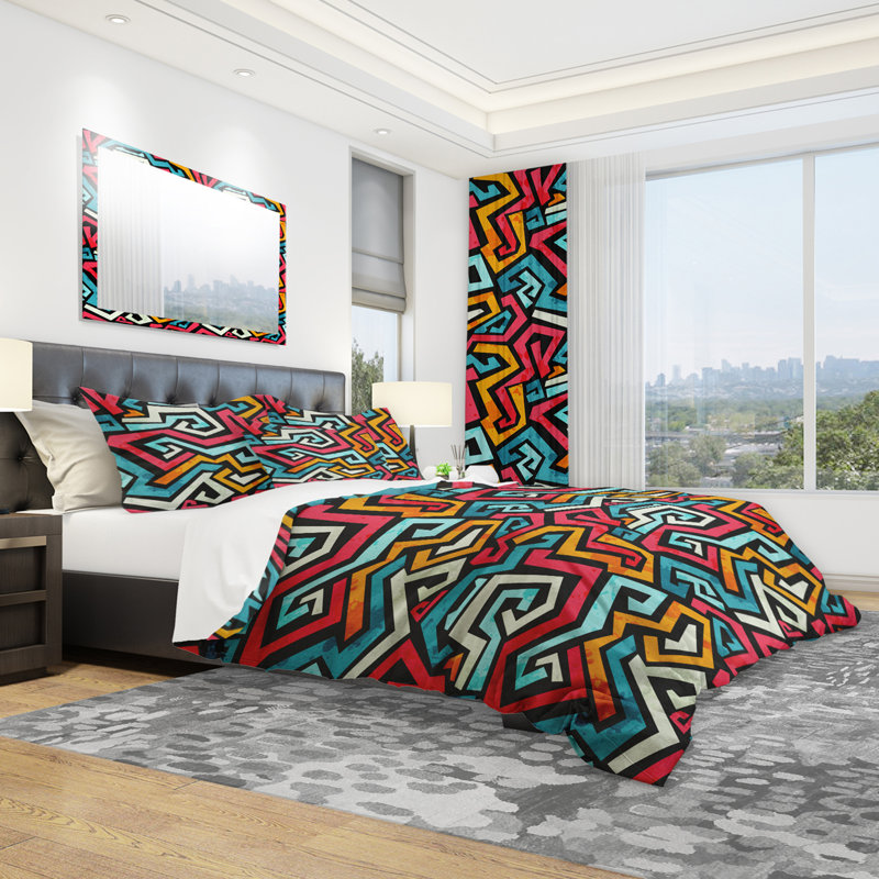 Ensemble de housse de couette moderne et contemporaine, Housse de couette double / grand et 2 taies
