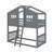 Twin Over Twin House Bunk Bed With Ladder-841513840