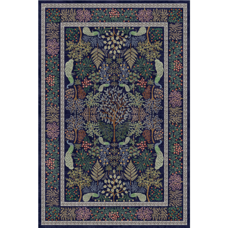 Area Rugs Machine Washable Area Rugs for Living Room Vintage Carpet Non Slip Low Pile  Soft Print Pattern for Bedroom Indoor Decor