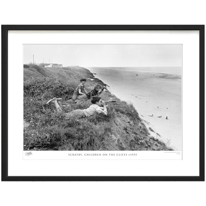 Scratby, Children On The Cliffs C1955 by Francis Frith - Single Picture Frame Print, 45cm H x 60cm W x 2.3cm D