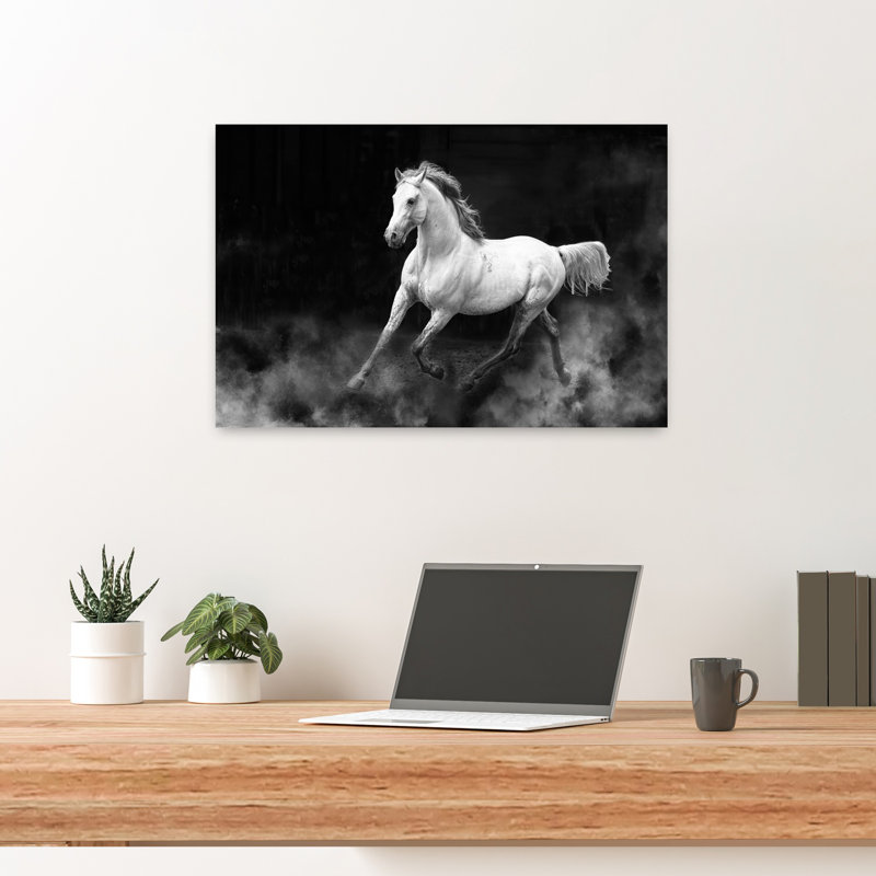 Art mural cheval abstrait Fergana, 24" H x 16" W