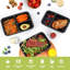  100 contenants de préparation de repas, 33 oz de grands contenants de rangement des aliments avec couvercles avec 1, 2, 3 compartiments, des boîtes de congélation sécuritaires à emporter / à emporter, comprend 5 tasses de 2 oz pour ranger les mets 