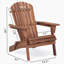 Ensemble de 2 chaises Adirondack pliantes en bois pour l'extérieur, parfaites pour la détente sur le patio, le jardin et la cour, à moitié assemblées pour une installation facile.-1863104360