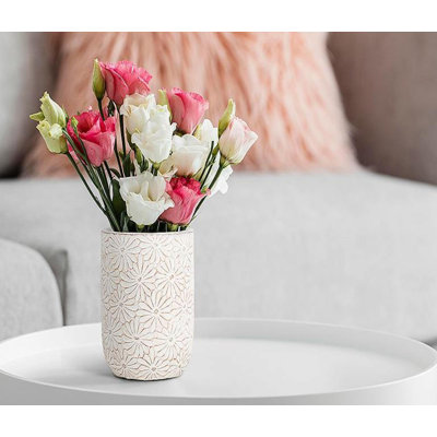Jardinière ou vase à motif marguerite