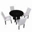Ensemble de table de salle à manger 5 pièces, table de salle à manger 43 po et 4 chaises rembourrées pour la salle à manger, la cuisine, le salon et l'assemblage facile-892080314