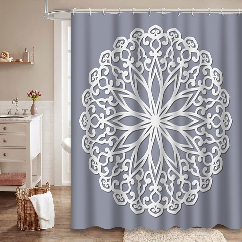 Rideau de douche Mandala, L 72 po x l 84 po