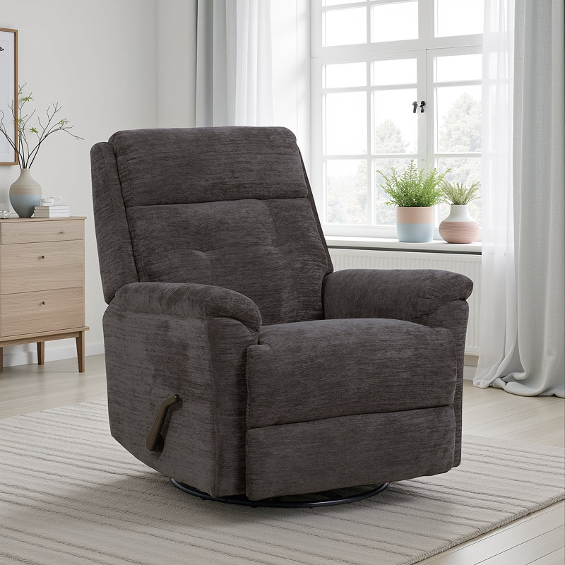 Fauteuil inclinable et pivotant Sophia, Gris, Handle-Activated