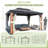 12 Ft. W x 16 Ft. D Aluminum Gazebo, Thickened Columns Gazebo