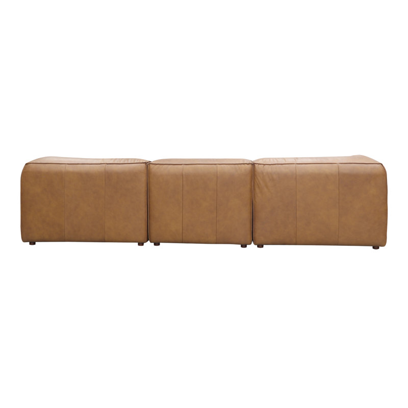 Form Modular Sectional, Tan Genuine Leather