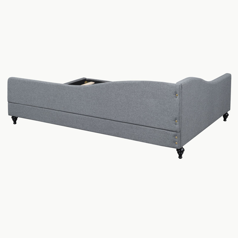 Upholstered Corner Daybed, Full/Double, Gray 1