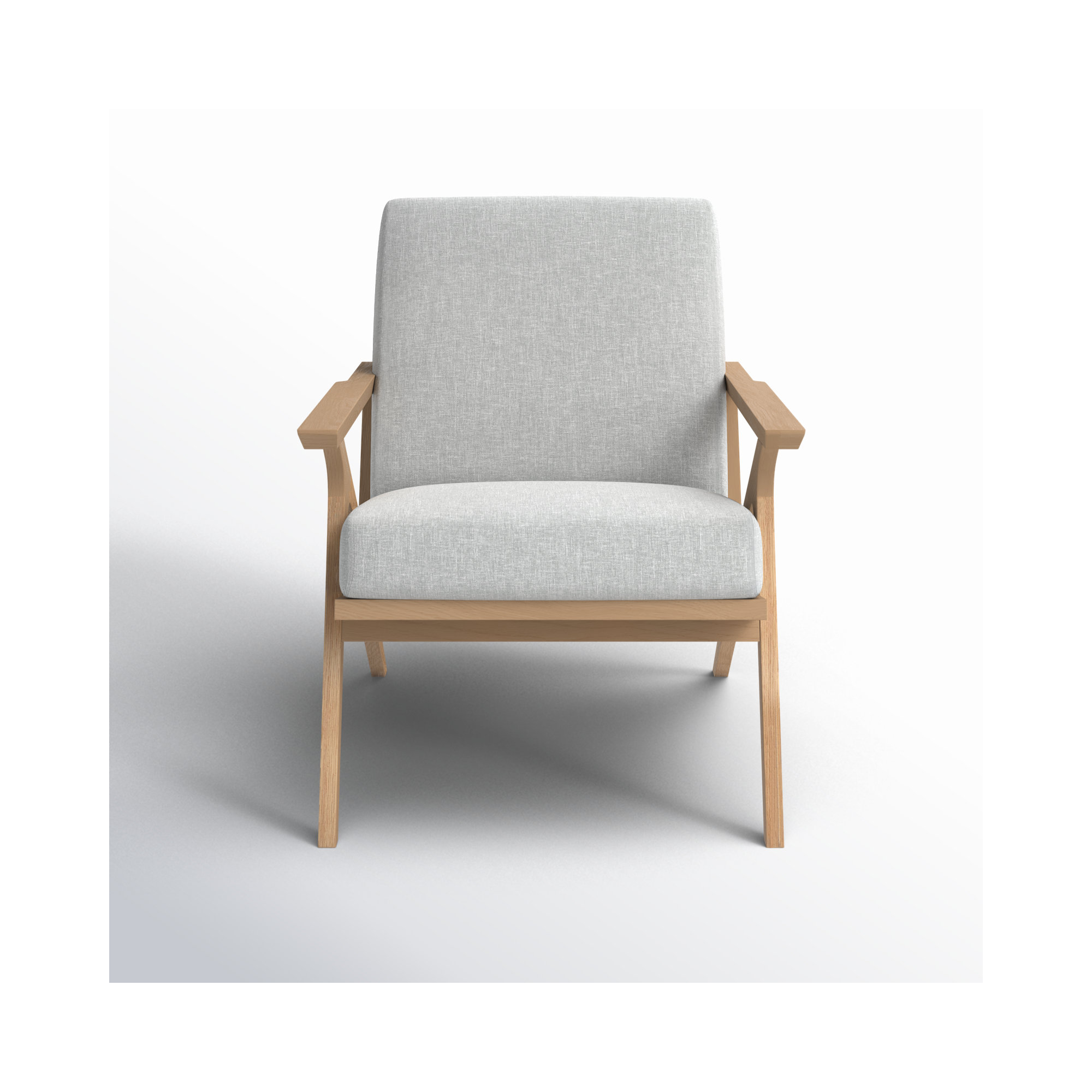 Mads Genuine Leather Armchair, Gray