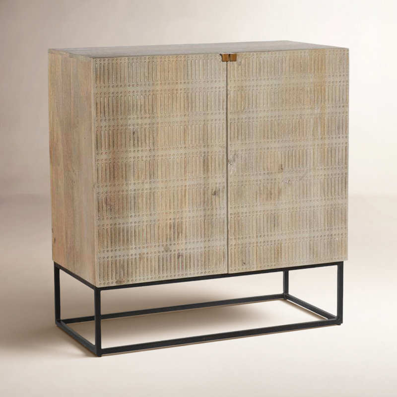 Kelby Bar Cabinet, Light Wash Mango