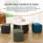 Ottoman Foot Rest Soft And Comfortable Ottoman Square Corduroy Woven Design Sofa Stool-1443352004