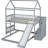 Twin Over Bunk Bed With Slide - Provide Extra Bedroom Storage Ideal For Space Optimization-1070215254