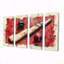 Ensemble de salon de cricket rouge et noir - Cricket Sport Wall Art-1419905537