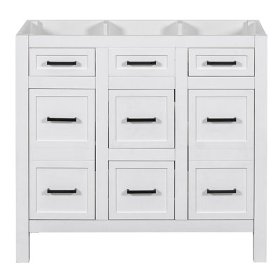 [Cabinet seulement] Meuble-lavabo blanc de 36 po (lavabo non inclus)