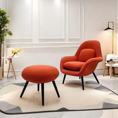 Chaise à dossier en tissu doux