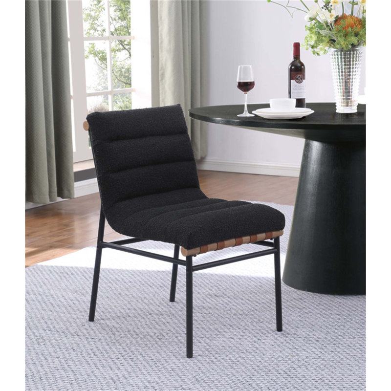Ensemble de 2 chaises de salle à manger Liana Boucle, Noir