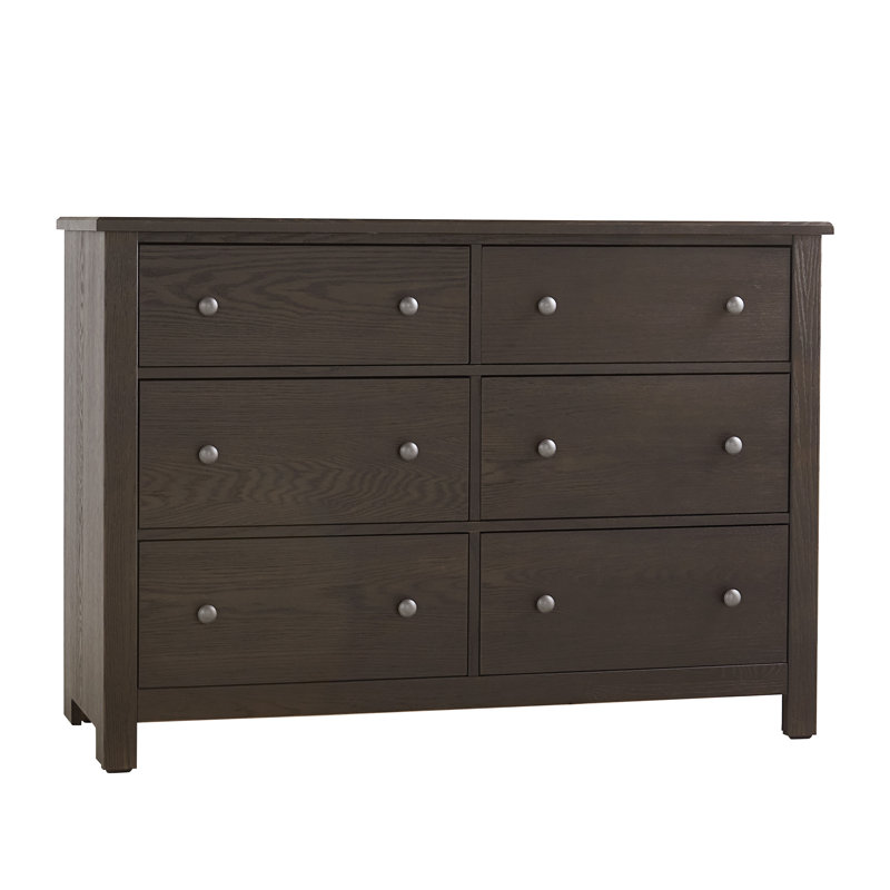 Commode 10 à 6 tiroirs, Brun foncé