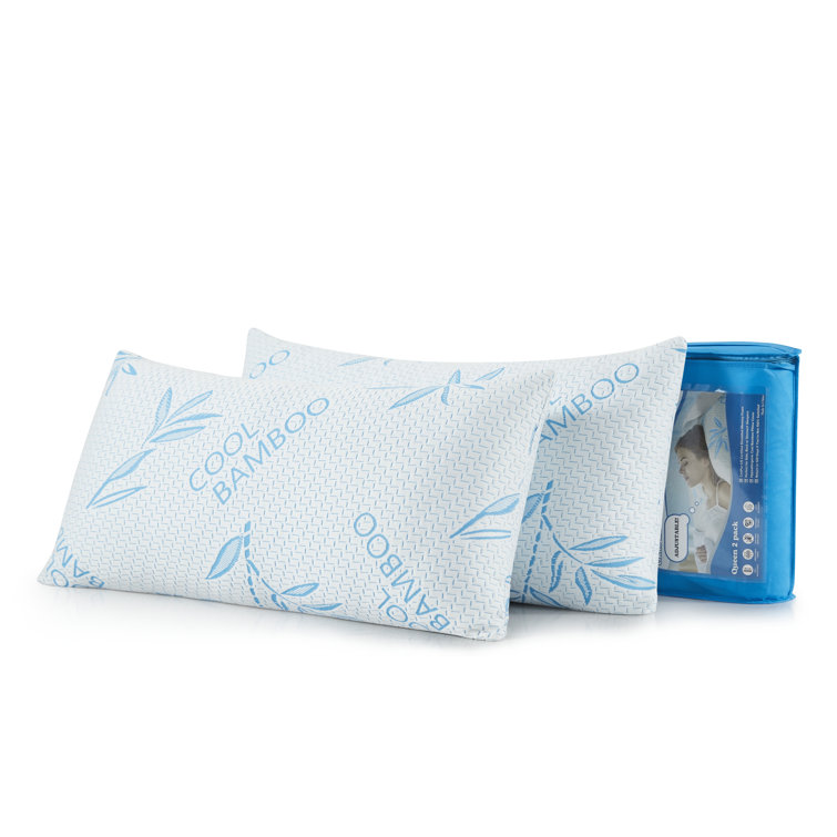 Katherine Rayon from Bamboo Shredded Memory Foam Plush Support Pillow (Set of 2) The Twillery Co. Size: Standard