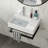 Space-saving Ceramic Wall-mounted Sink Modern Design With Black Towel Bar For Stylish Bathrooms