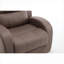Pour les petits espaces de vie, de bureau et de chambre à coucher: fauteuil inclinable manuel moderne et compact, similicuir brun chaud