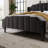 Modern Velvet Wingback Platform Bed With Charging Station - Curved Upholstered Headboard, No Box Spring Needed-1795471565-1795471560
