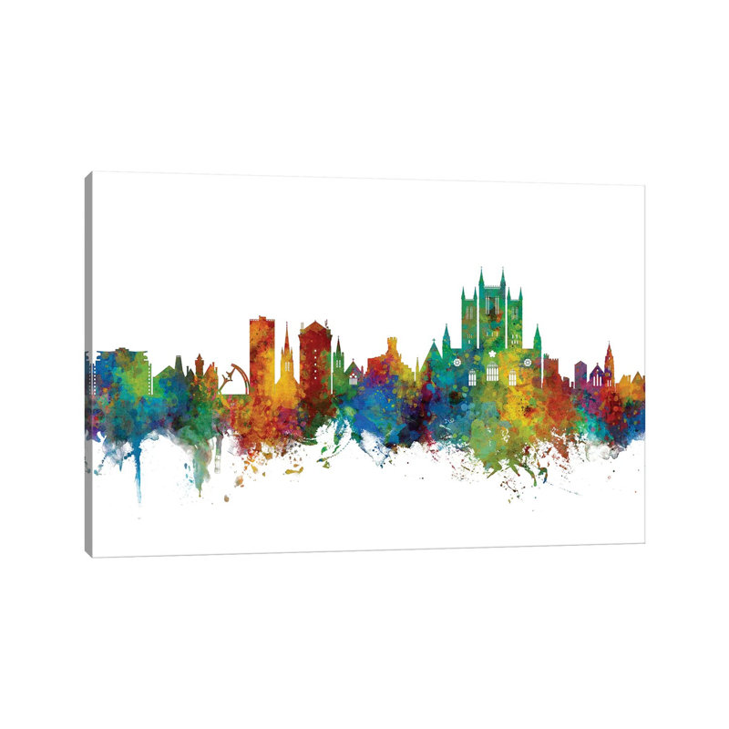 Lincoln, England Skyline by Michael Tompsett - Wrapped Canvas Gallery-Wrapped Canvas Giclée, 20.32 cm H x 30.48 cm W