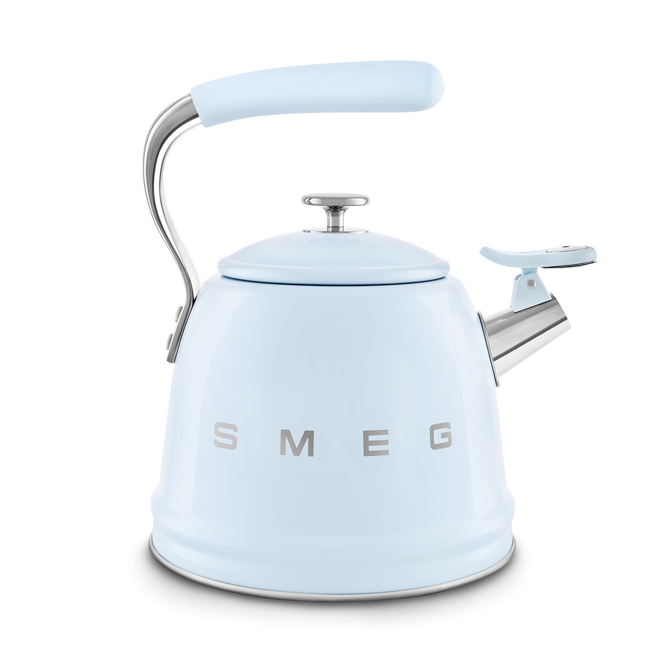SMEG 50s Style Whistling Stovetop Kettle, Pastel Blue