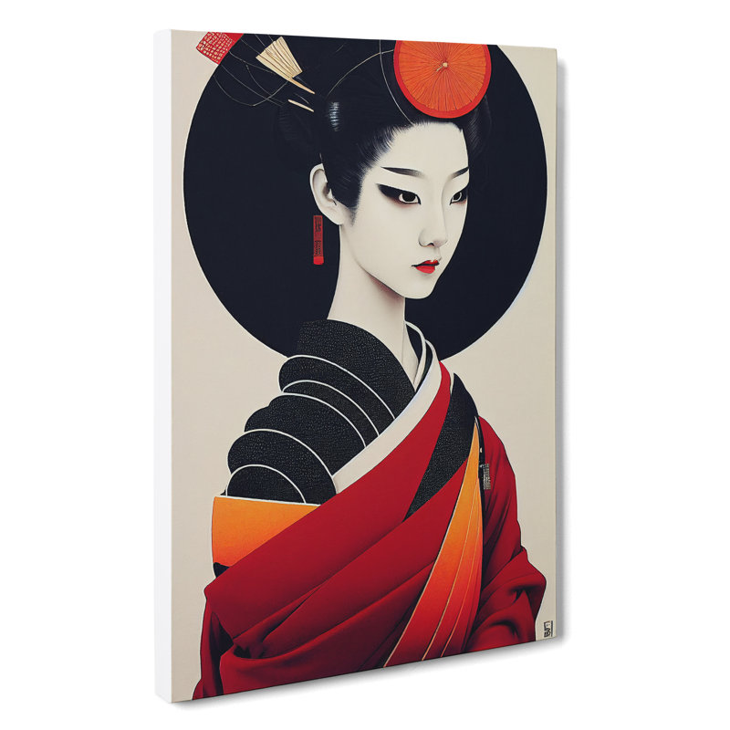 Modern Geisha No.1 - Wrapped Canvas Print, 76cm H x 50cm W x 3cm D