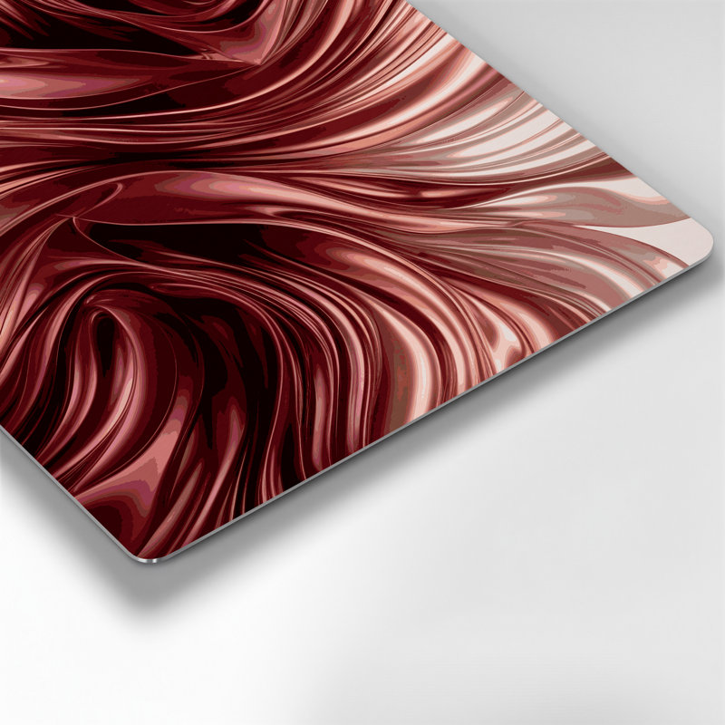 Gradient Abstract 62, art mural en métal rouge