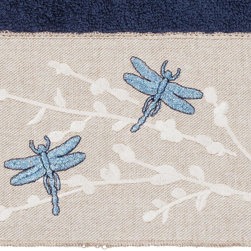 Braelyn Hand Towel Midweight Hand Towel, Navy